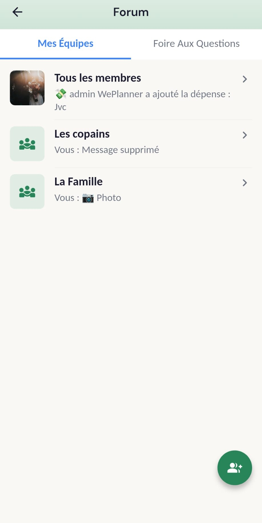 Module Teams avec sous-groupes nommés